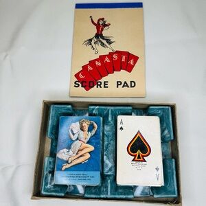 Vintage Brown & Bigelow Canasta Pin Up Advertising Card Set Complete